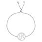 Accents by Gianni Argento Diamond Plated Initial R Adj. Bracelet - image 1