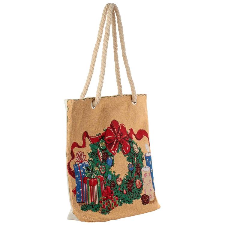 Renshun Wreath Tapestry Tote