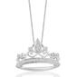 Enchanted by Disney Sterling Silver Cinderella Crown Pendant - image 1