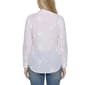 Womens NY Collection Long Sleeve Starfish Button Down Blouse - image 2