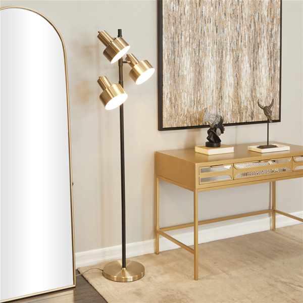 9th & Pike® Contemporary Gold Metal Floor Lamp