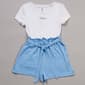 Girls (7-16) No Comment Short Sleeve Fish Paperbag Waist Romper - image 1