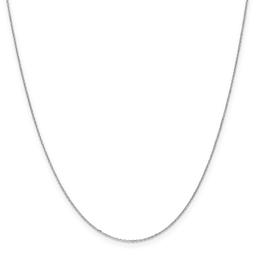Gold Classics(tm)10kt. White 0.8mm 18in. Cable Chain Necklace