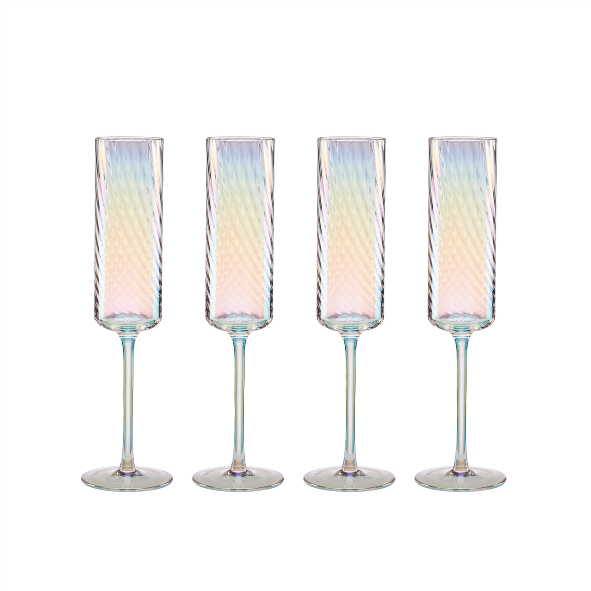 Lenox(R) Tuscany Classics Iridescent Flute Glasses - Set of 4