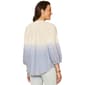 Plus Size Democracy 3/4 Blouson Sleeve Ombre Drawstring Blouse - image 2
