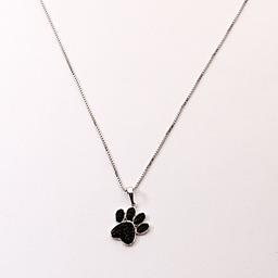 Marsala 1/10ctw. Black Diamond Paw Pendant Necklace