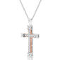 Nova Star® Lab Grown Diamond Two-Tone Cross Pendant - image 2