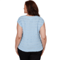 Plus Size Skye’s the Limit Sunny Blue Skies Ruffle Stripe Blouse - image 2