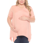 Womens White Mark Shirred Maternity Top - image 1