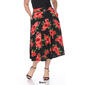 Plus Size White Mark Tasmin Dark Flower Midi Skirt - image 4