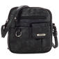 MultiSac North/South Black Floral Textured Zip-Around Crossbody - image 2
