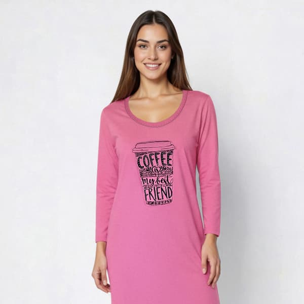 Plus Size Goodnight Kiss "Coffee My Best Friend" Nightshirt