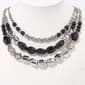 Ashley Cooper(tm) 3 Row Black & Rhodium Nugget Short Necklace - image 1