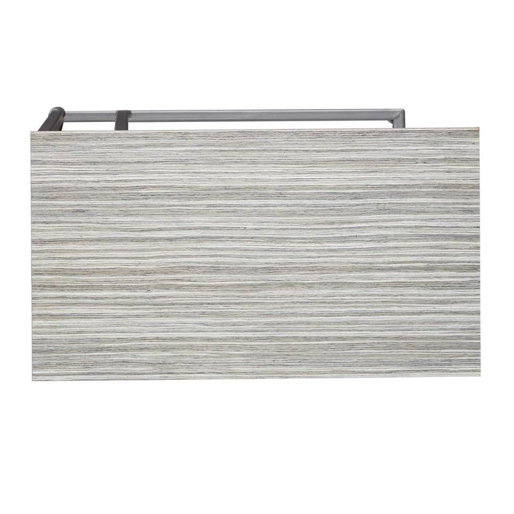 9th & Pike® Grey Metal and Wood Contemporary Accent Table