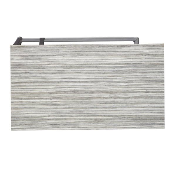 9th & Pike® Grey Metal and Wood Contemporary Accent Table