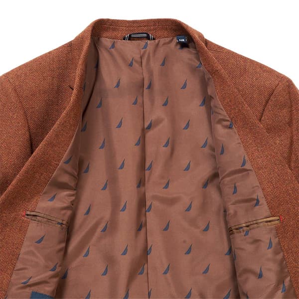 Mens Nautica Rust Herringbone Suit Jacket