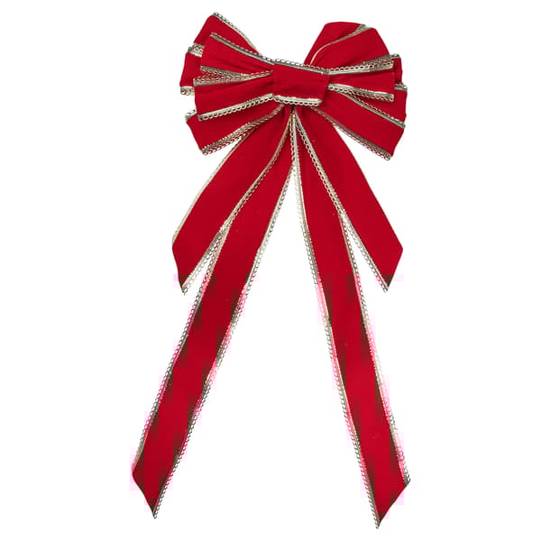 Northlight Seasonal 10 Loop Christmas Bow Decoration - image 