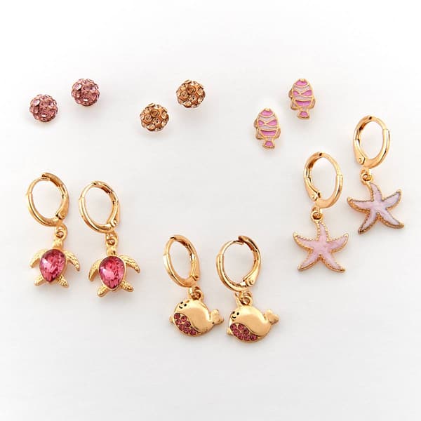 Kids Lil'' Ashley 6pc. Under the Sea Creature Earring Set - image 