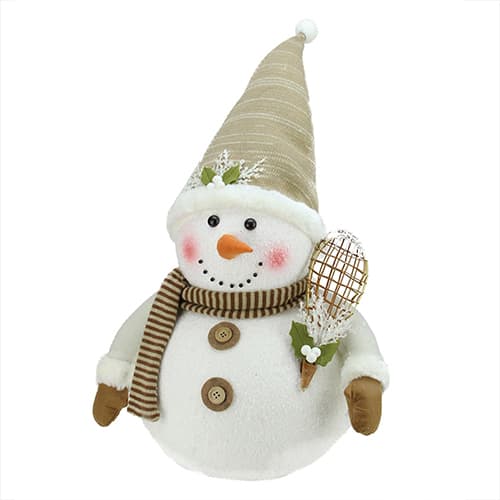 Northlight Seasonal 20in. Snowman with Snow Shoes and Mistletoe - image 