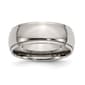 Mens Endless Affection(tm) Engravable Ridged Edge Wedding Band - image 1