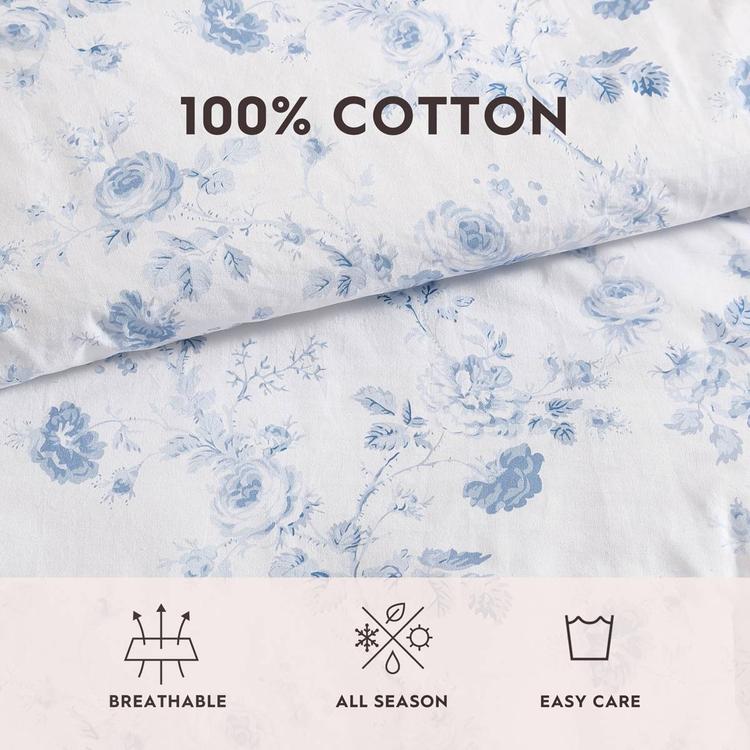Laura Ashley Belinda Cotton Reversible Comforter Set