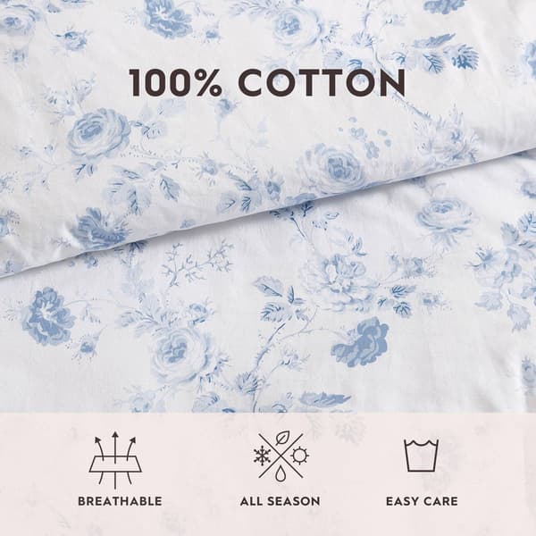 Laura Ashley Belinda Cotton Reversible Comforter Set