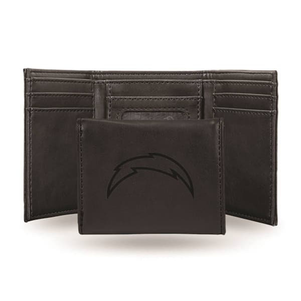 Mens NFL Los Angeles Chargers Faux Leather Trifold Wallet