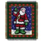 Northwest Plaid Santa Woven Tapestry Throw - image 1
