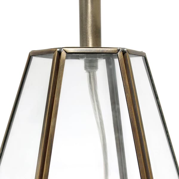 Lalia Home Barnlitt Transparent Triagonal Table Lamp