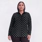Plus Size Preswick & Moore(R) Long Sleeve Pocket Dot Blouse - image 1