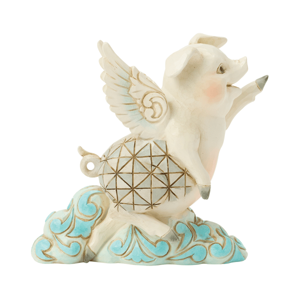 Jim Shore Heartwood Creek Flying Pig Mini Figurine Figurine - image 