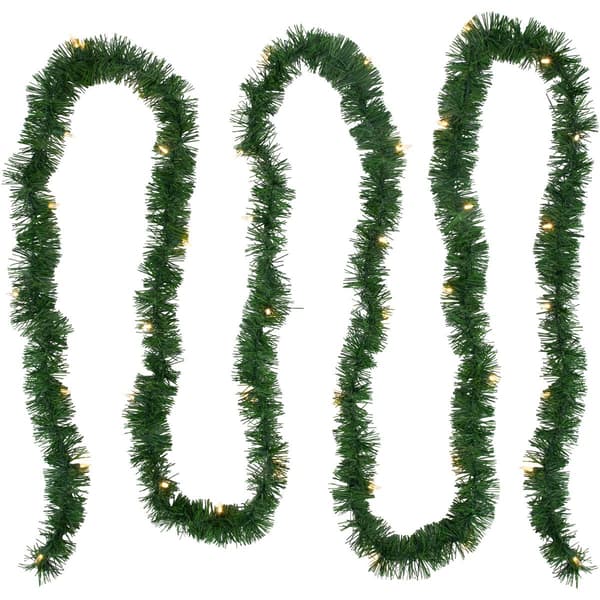 Northlight Seasonal 18ft. Pre-Lit White Lights Christmas Garland