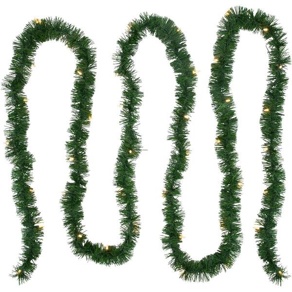 Northlight Seasonal 18ft. Pre-Lit White Lights Christmas Garland - image 