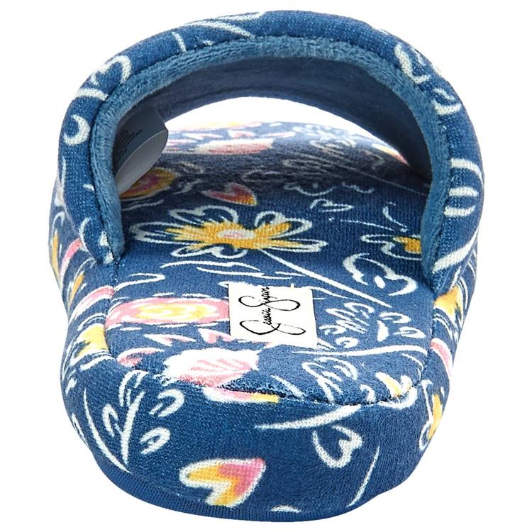 Womens Jessica Simpson Floral Platform Slide Slippers - Blue