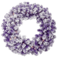 Northlight 24in. Pre-Lit Flocked Purple Pine Christmas Wreath - image 2