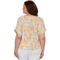 Plus Size Hearts of Palm Fun in the Sun Leaf Tie Front Blouse - image 1