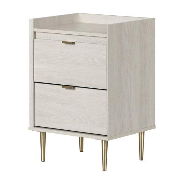 South Shore Hype Winter Oak 2-Drawer Nightstand - image 