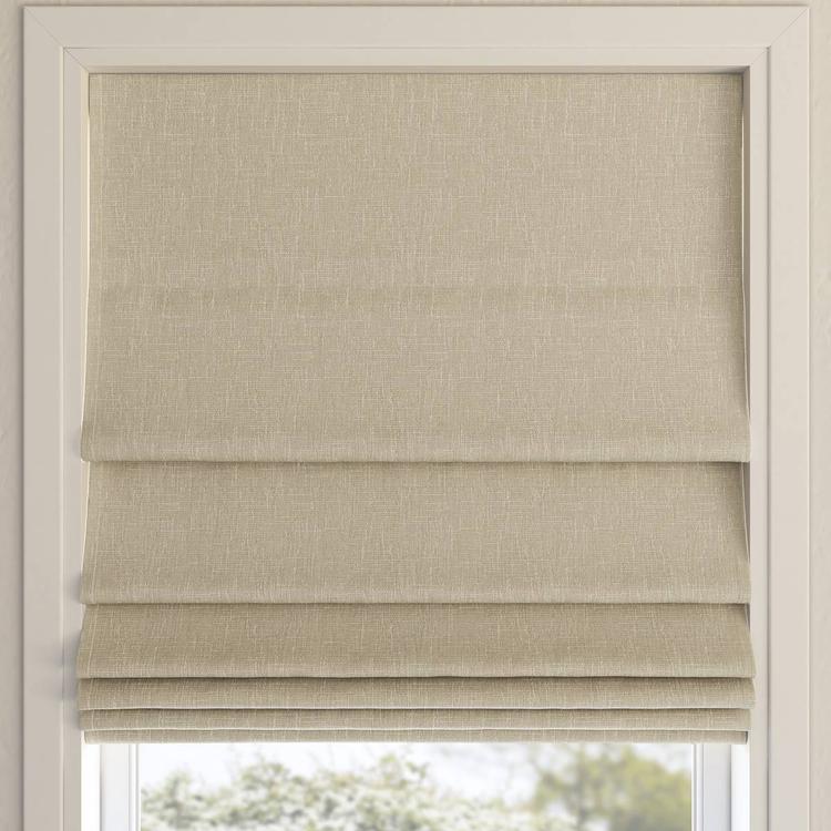 Sun Zero® Pryer Textured 100% Blackout Cordless Roman Shade