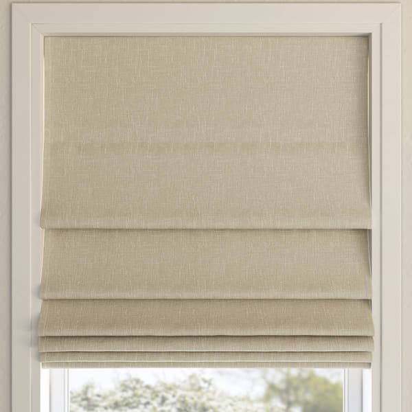 Sun Zero&#174; Pryer Textured 100% Blackout Cordless Roman Shade