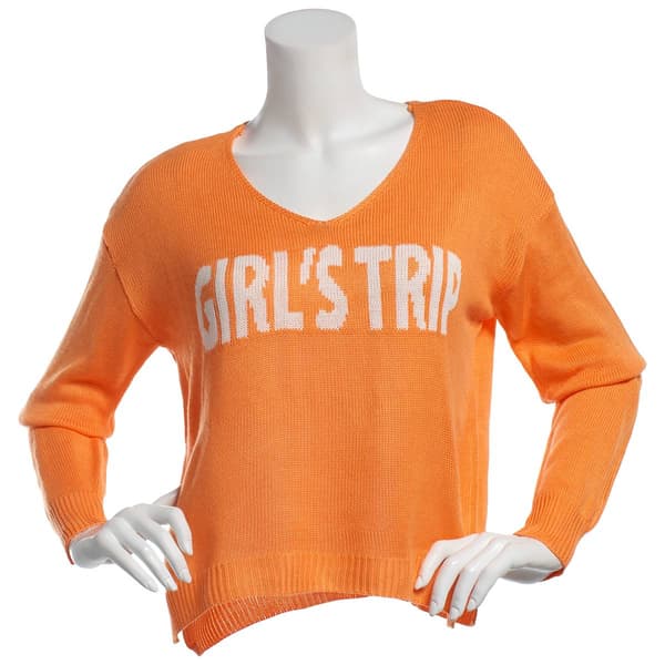 Juniors No Comment Girl''s Trip Sweater - image 