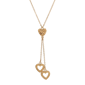 1928 Jewelry 16in. Topaz Heart Tassel Necklace - image 1