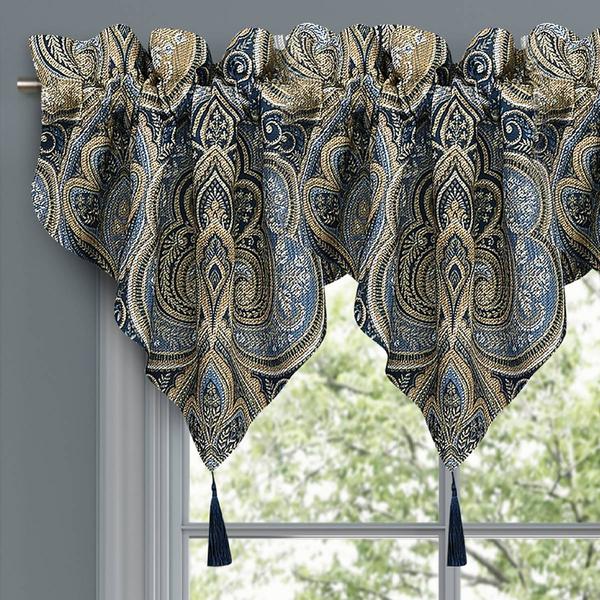 Royal Court Messina Damask Window Ascot Valance - 21x40