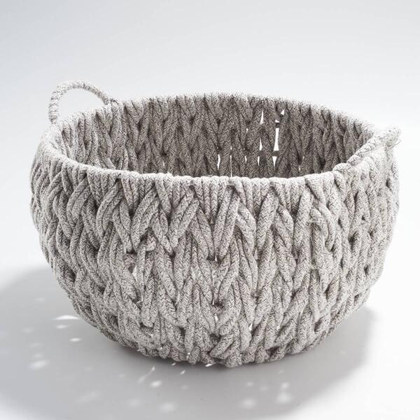 XL Braided Round Chunky Cotton Rope Basket - image 