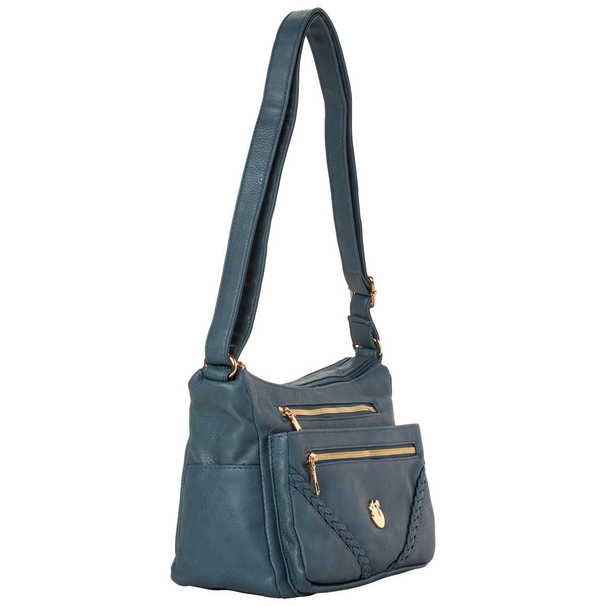 Gloria Vanderbilt Grainy Multi Compartment Braided Crossbody