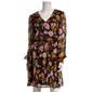 Petite MSK Long Sleeve Floral V-Neck Chiffon A-Line Dress - image 1