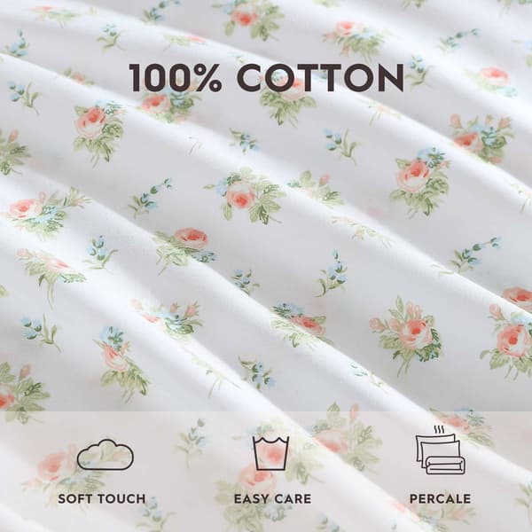 Laura Ashley Roseford 100% Cotton Floral Sheet Set
