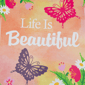 Northlight Life is Beautiful Pink Floral Outdoor House Flag - image 6