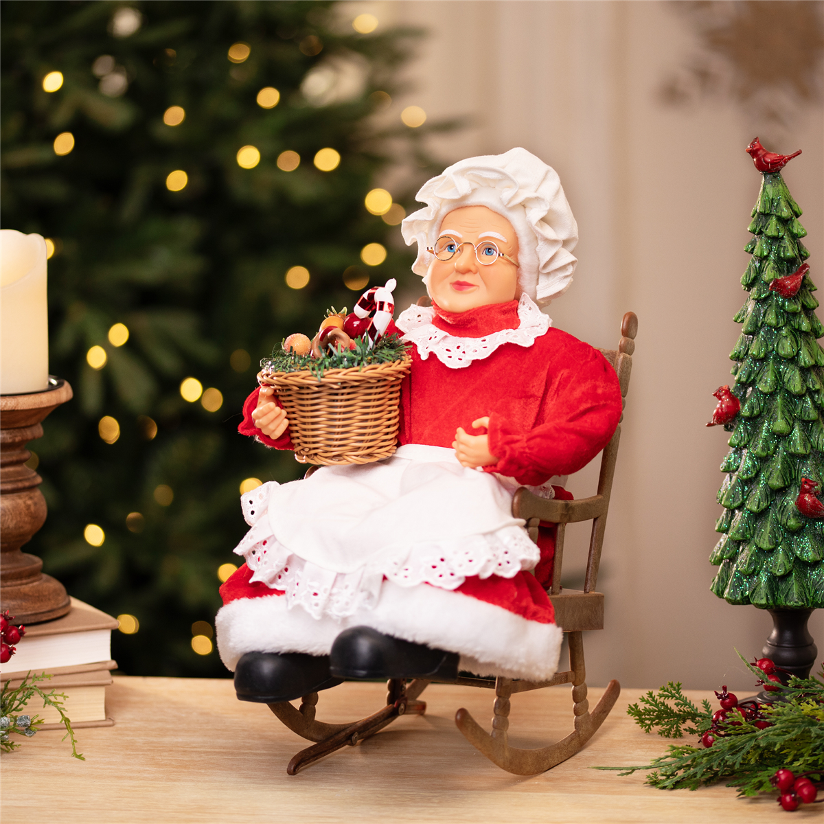 Northlight Animated Musical Mrs. Claus in Rocking Chair Decor