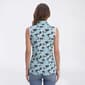 Womens Court Haley Sleeveless Zip Front Tropical Polo - image 2