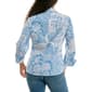 Plus Size Zac & Rachel 3/4 Sleeve Floral Casual Button Down - image 2
